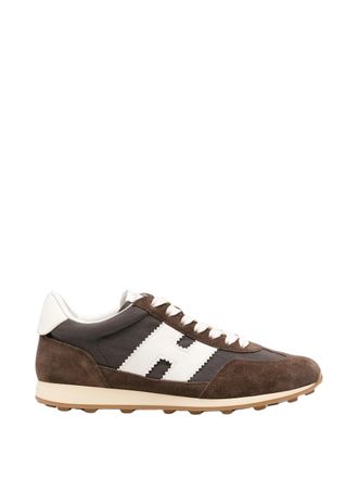 Hogan Scarpe Dark Brown Suede Sneakers