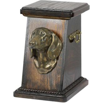 OEM Dachshund I - Urna Para Cenizas De Perro, Elegante Urna Con Estatuilla, Urna Conmemorativa Con Busto De Perro De Art-dog