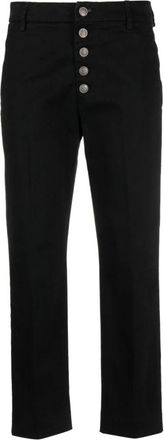 Dondup Zwarte Stijlvolle Broek - Dames - Vrijetijds broeken - Zwart - W26 - Broeken