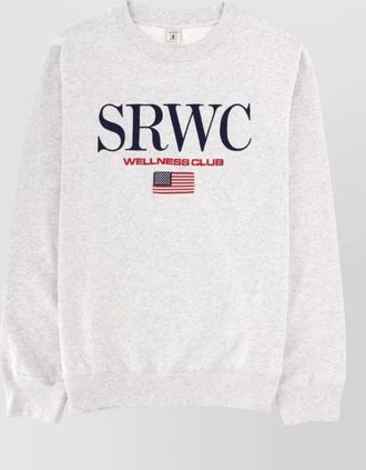 Sporty & Rich embroidered crew neck sweatshirt long sleeves