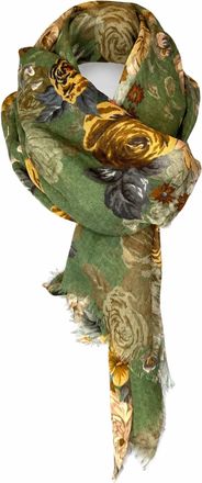 Dolma Womens Wool Silk Scarf In Olive