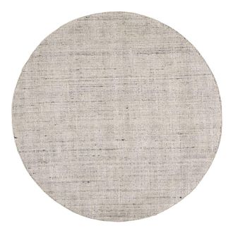 THEKO Alfombra de viscosa tejida a mano a rayas - beige diam 150 cm