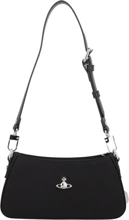 Vivienne Westwood Minimalist Rectangular Shoulder Bag with Silver Hardware