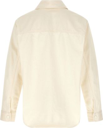 Ami Tone-on-Tone Ami de Coeur Crochet Overshirt - Beige