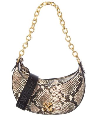 Off-white Off-White Hemisphere Snake-Embossed Leather Hobo Bag