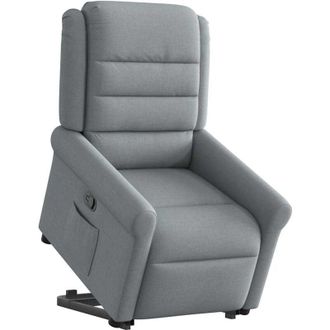 vidaXL Vidaxl - Sill&oacute;n Reclinable Elevable De Tela Gris Claro