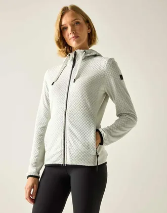Regatta Ellula - Pile grigio alba con cappuccio e zip