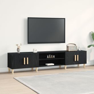 Berkfield Home TV Cabinet Black Oak 180x31, 5x40 cm Engineered Wood