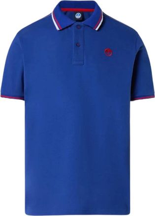 North Sails Polo shirt met gestreepte details - Heren - Polos - Blauw - S - Katoen - Tops