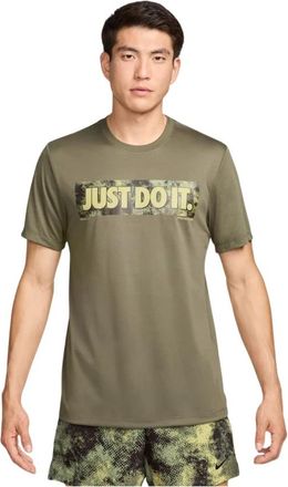 Nike T-shirt Just Do It - Heren - Sportshirts - Groen - M - Fitness