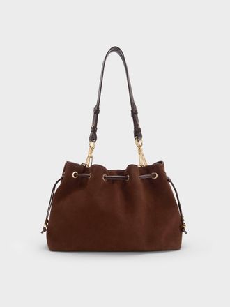 Charles & Keith Moxie Drawstring Bucket Bag