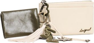 Desigual Charms Faux Leather Coin Purse Set in Off White at Nordstrom