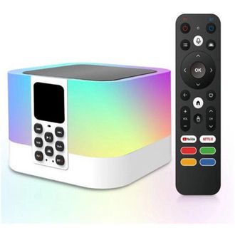 Trade Shop Andowl - Tv Box 8k Ultra Hd Altoparlante Bluetooth Android 15 Wifi 6 Illuminazione Rgb Tv6 Mate