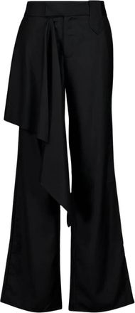 Johanna Ortiz Outlaw Wool Draped Pants - Dames - Wijde Broeken - Zwart - 3XL - Wol - Broeken
