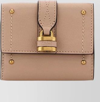 Chlo&eacute; mini paddington leather wallet gold hardware