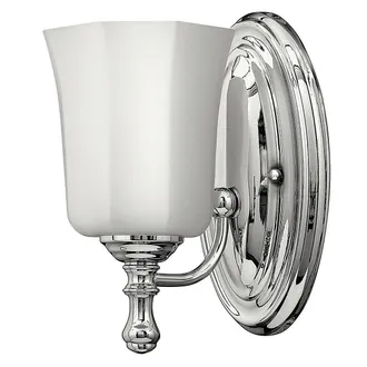 Loops IP44 Wall Light Faceted Glass Shade Compact Elegant Polished Chrome LED G9 3.5W in Clear