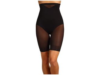 Miraclesuit Shapewear Extra Firm Sexy Sheer Shaping Hi-Waist Thigh Slimmer Womens Underwear Black : 2XL (Womens 16-18), Cotton/Mesh/Nylon