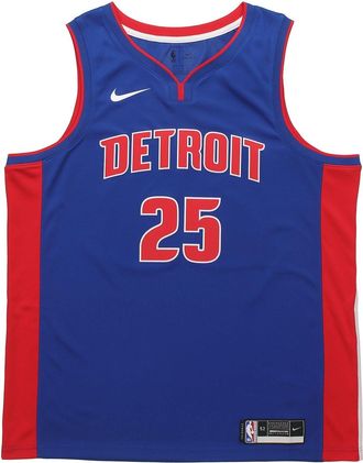 Nike NBA Casual Sports Basketball Jersey SW Fan Edition Detroit Pistons 25 Blue CW3664-401