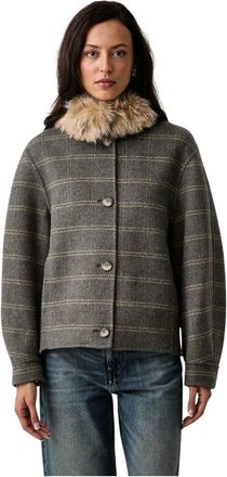 Twinset Chaqueta corta a cuadros - Jackets - Mujer - Gris - XS