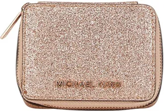 Michael Kors Pink Pink Gold Canvas Pouch (Pre-Owned)