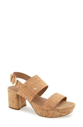 Aerosoles Camilia Platform Sandal in Cork/gold Flecks at Nordstrom Rack, Size 8.5