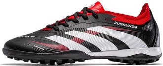 Generic Breathable Lightweight Low-Top Soccer Shoes for Men Youth with Long Studs Comfortable Durable Football Cleats, Broken Nails --- Black and Red, 6.5 UK