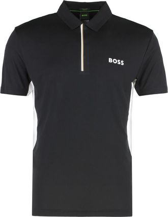 HUGO BOSS Black Logo Striped Polo