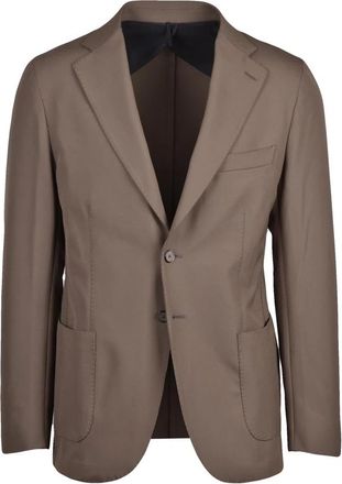 Santaniello Blazer van stretchstof - Heren - Blazers - Blauw - L - Leer - Jassen