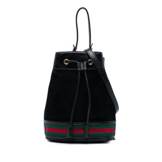 Gucci Pre-owned Gucci Small Suede Web Ophidia Bucket Bag Ladies M2I8ISKAO5QVY6CD