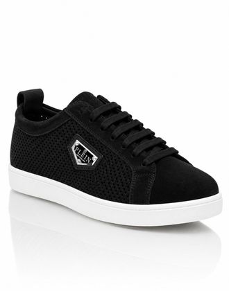 Philipp Plein Perforated Suede Low-Top Sneakers