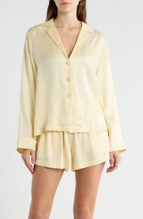 Lunya Washable Silk Short Pajamas in French Butter at Nordstrom, Size X-Small