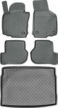 OEM Juego De Alfombrillas Para Volkswagen Golf V Hatchback De 2003 A 2009: Alfombrilla Para Coche + Alfombrilla Para Maletero