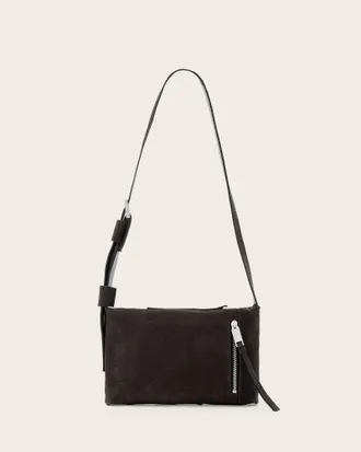 AllSaints Alba Suede Crossbody Bag