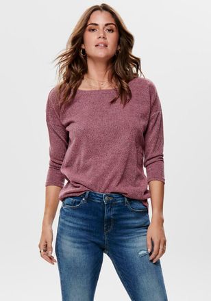 Only 3/4-Arm-Shirt ONLY ONLALBA 3/4 TOP JRS NOOS, Damen, Gr. XS, rosa (dry rose), Feinstrick, Obermaterial: 95% Polyester, 5% Elasthan, unifarben, l&auml;ssig g