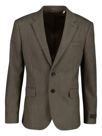 GANT flannel herringbone suit - men - Wool/Polyester/Polyamide - 58 - Brown