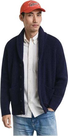 GANT Heren, Truien, Blauw, Maat: 3XL Wol