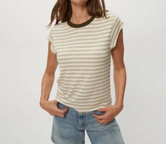 Michael Stars Tanya Crewneck Tee In Oatmeal