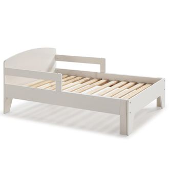 HOMN Cama evolutiva 90x140/190 cm blanco, mdf lacado
