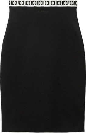Versace Falda L&aacute;piz de Punto Medusa Renaissance - Skirts - Mujer - Negro - S