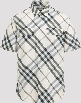 Burberry Beige Check Pattern Shirt