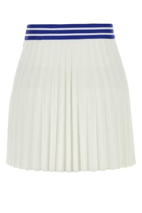 Bode Womens White Piquet Court Mini Skirt Cream Exterior: Polyester Gonne