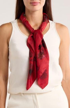 BCBGeneration Floral Shadow Square Scarf in Wine at Nordstrom Rack