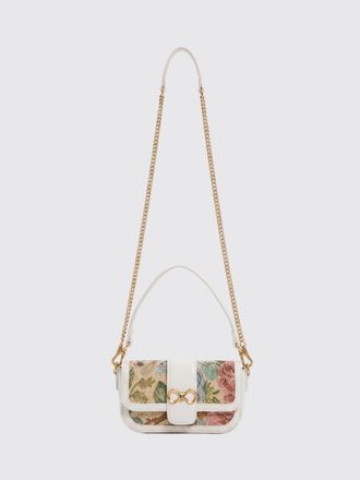 Twinset Borsa in canvas con motivo floreale jacquard