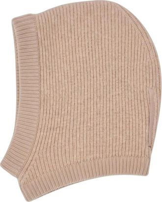 Rick Owens Balaclava a coste - - Accessories - Donna - Beige - ONE SIZE