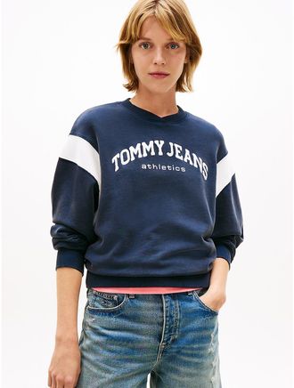 Tommy Hilfiger Womens Tommy Jeans Athletics Boxy Sweatshirt - Navy - XXS