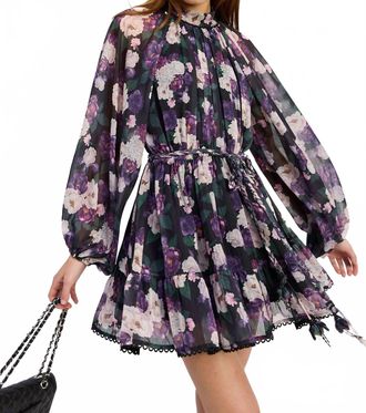 En Saison Womens Jasmine Mini Dress In Purple