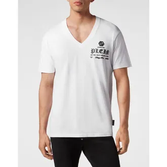 Philipp Plein T-Shirt V-Neck Men in White at Nordstrom, Size Xxx-Large
