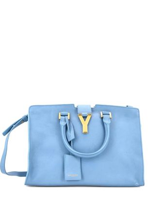 Saint Laurent Classic Y Cabas Leather Small satchel - Blu
