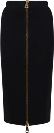 Elisabetta Franchi Rokken Zwart - Dames - Kokerrokken - Zwart - L - Rokken