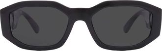 Versace Dark Grey Geometric Unisex Sunglasses VE4361 GB1/87 53
